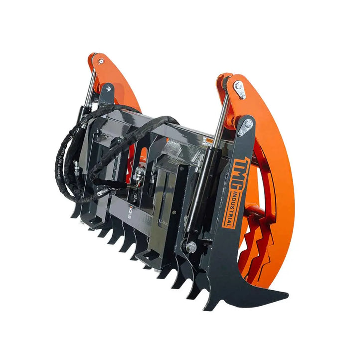 Grapple Vs Root Rake Skid Steer Skeleton Root Rake Grapple, 2600 LB Grapple Capacity, Twin