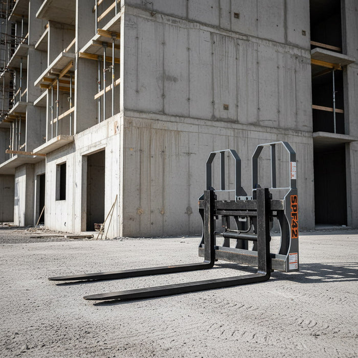 42" Pallet Fork for Skid Steer, Heavy Duty Class II Forks, 4,200 lbs Capacity and Wide Guard, TMG-SPF42