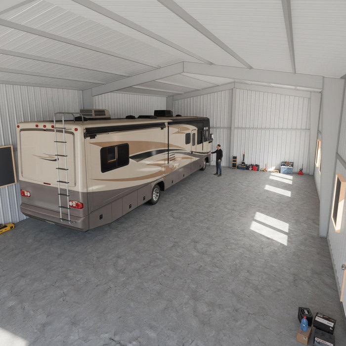 Snow Series 30' x 40' x 14' commercial warehouse steel building 85 PSF snow rated TMG-MS304014-SR85