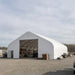 Snow Series 50' x 150' dual truss storage shelter with 35 PSF snow load, TMG-DT50150-SR35