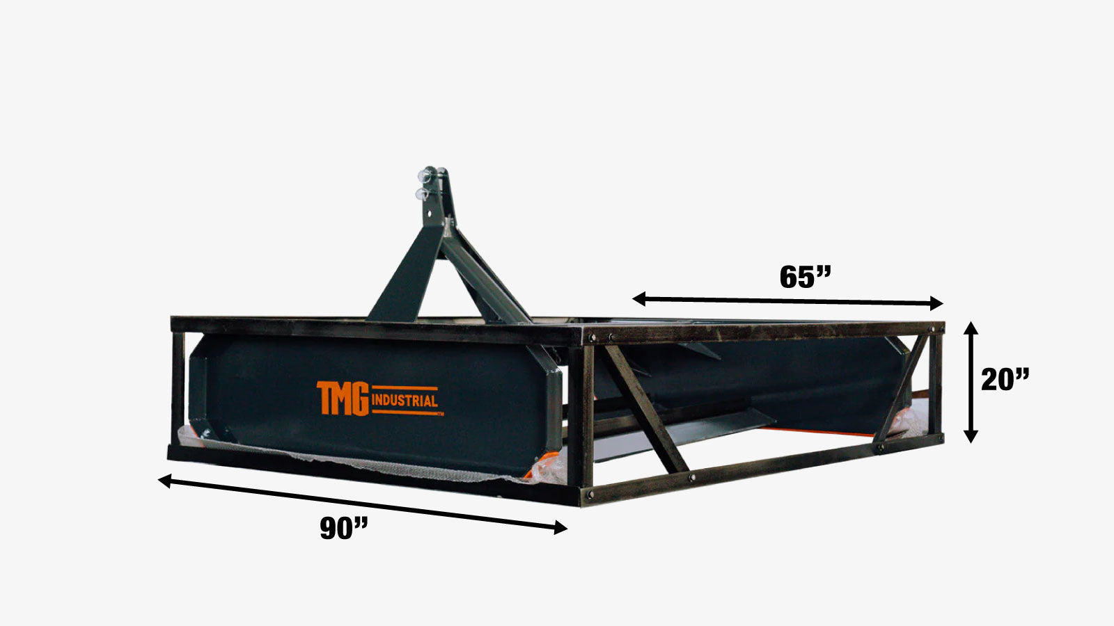 TMG Industrial 84” Tractor Land Leveler, 3-Point Hitch, 81” Grading Width, Adjustable Depth, Double Edge Blades, Category 1 & 2, TMG-TLL84-shipping-info-image