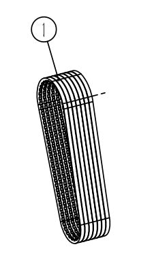 TMG-TMB72/90-1 V belt XPB1538LW, Pack of 7