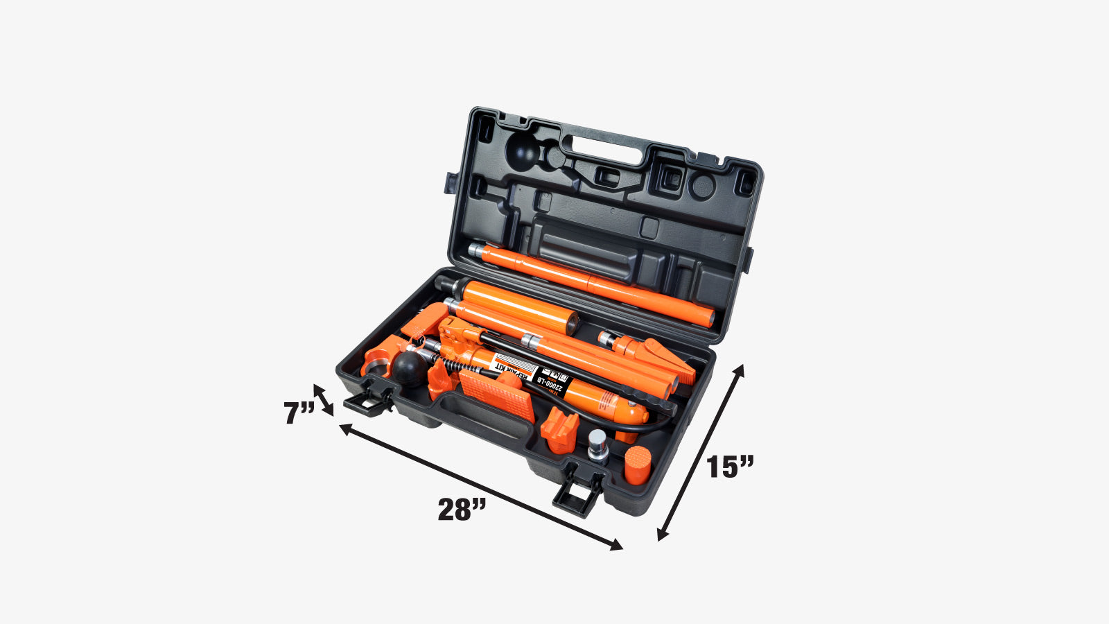 TMG Industrial 10 Ton Auto Body Repair Kit, 15”-21” Ram Height Range, TMG-ARB10-specifications-image