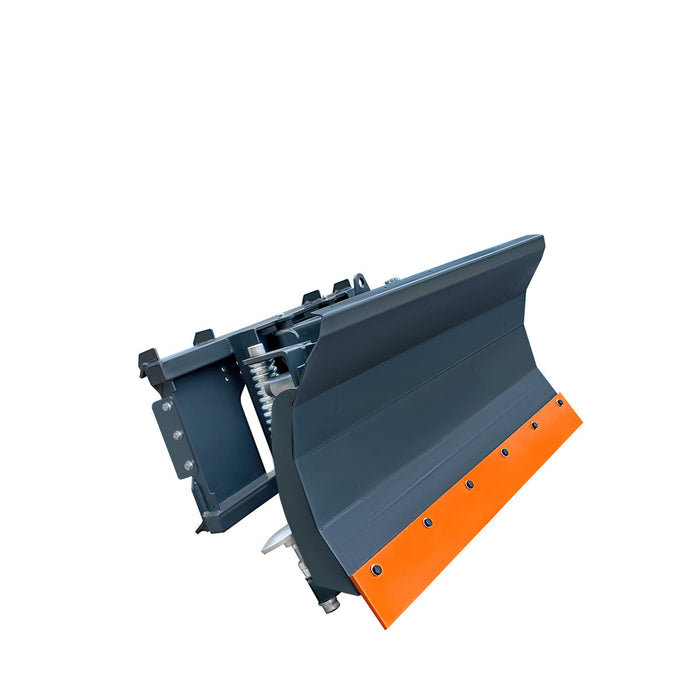 48" Mini Skid Steer Dozer Blade / Snow Pusher, 30° Left & Right, Bolt-On Cutting Edge, Bobcat Mini Quick Mount, TMG-DB48BM