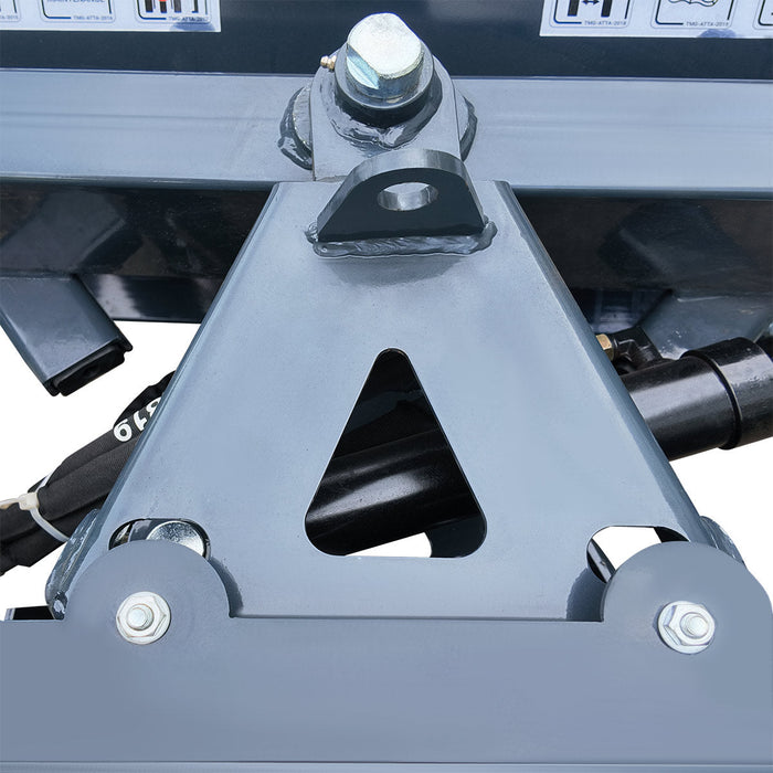 48" Mini Skid Steer Dozer Blade / Snow Pusher, 30° Left & Right, Bolt-On Cutting Edge, Toro-Style Mount, TMG-DB48TM