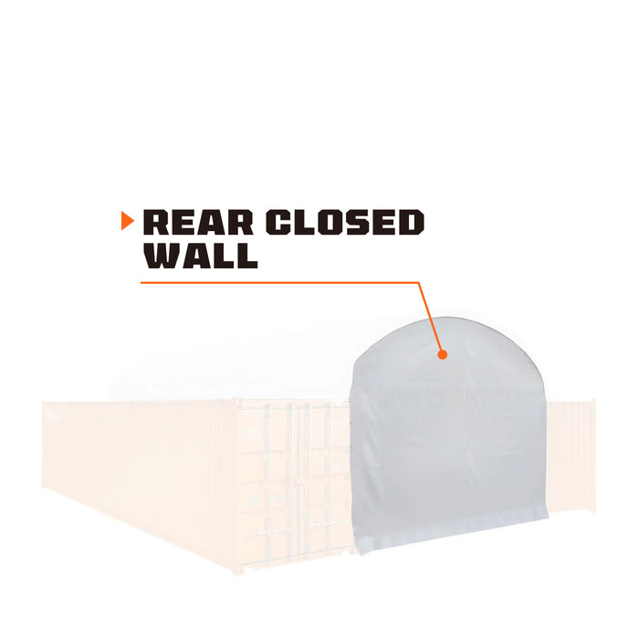 TMG Industrial Back End Wall Kit, Compatible with TMG-DT2041CV container shelters installed with the standard height containers (8’6”), TMG-DT20BW8V