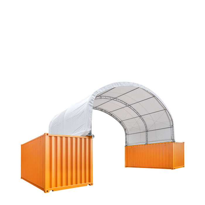 30' x 20' Dual Truss Container Shelter with Heavy Duty 17 oz PVC Cover, TMG-DT3020C