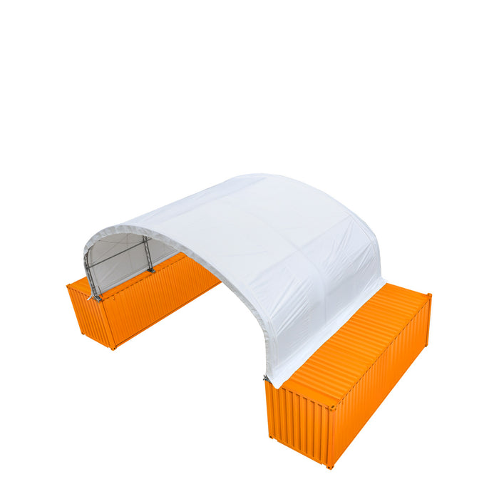 30' x 20' Dual Truss Container Shelter with Heavy Duty 17 oz PVC Cover, TMG-DT3020C