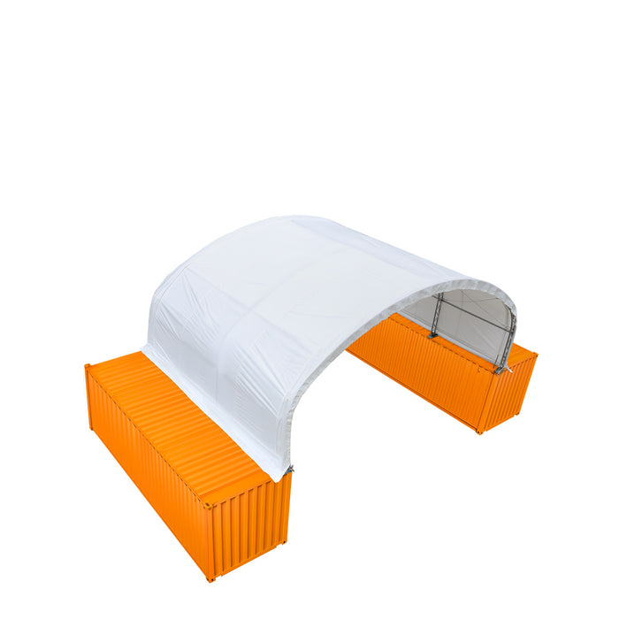 30' x 20' Dual Truss Container Shelter with Heavy Duty 17 oz PVC Cover, TMG-DT3020C