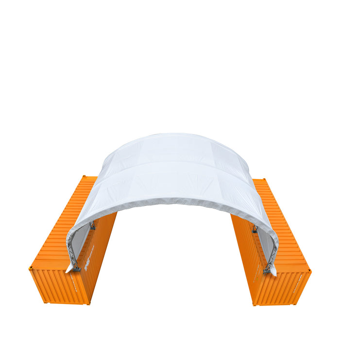 30' x 20' Dual Truss Container Shelter with Heavy Duty 17 oz PVC Cover, TMG-DT3020C