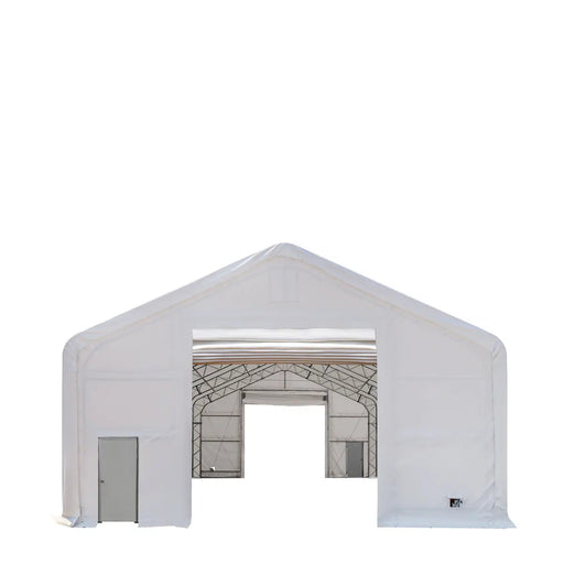 30' x 80' Dual Truss Storage Shelter with Heavy Duty 17 oz PVC Cover & Drive Through Doors, TMG-DT3082 (Previously TMG-DT3081) - TMG Industrial