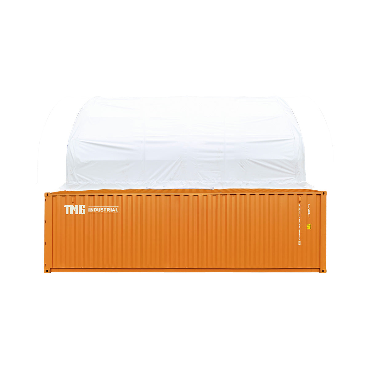 40' x 20' Dual Truss Container Shelter with Heavy Duty 21 oz PVC Cover, TMG-DT4022C-V2