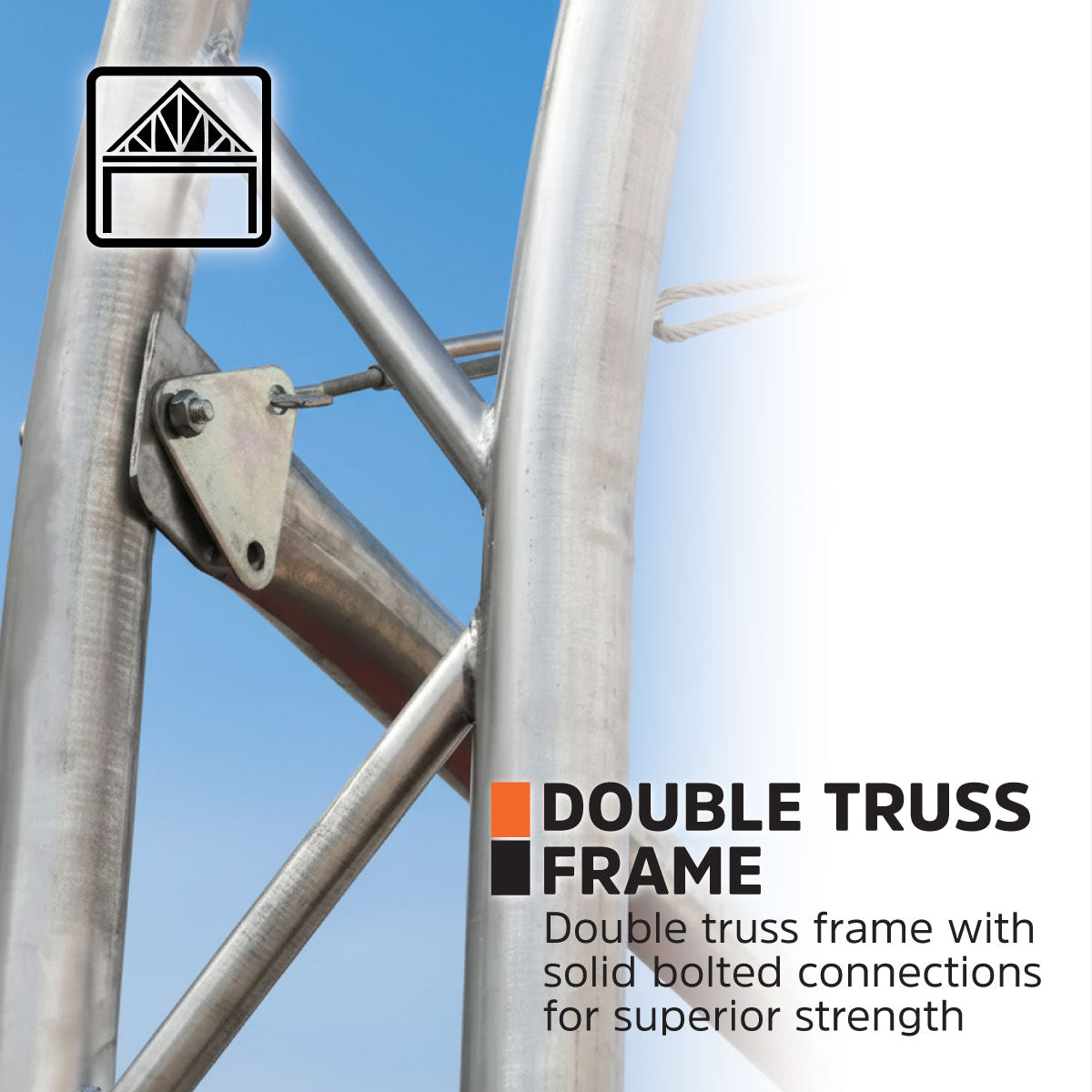40' x 20' Dual Truss Container Shelter with Heavy Duty 21 oz PVC Cover, Fully Enclosed Front & Back Walls, TMG-DT4022CG8