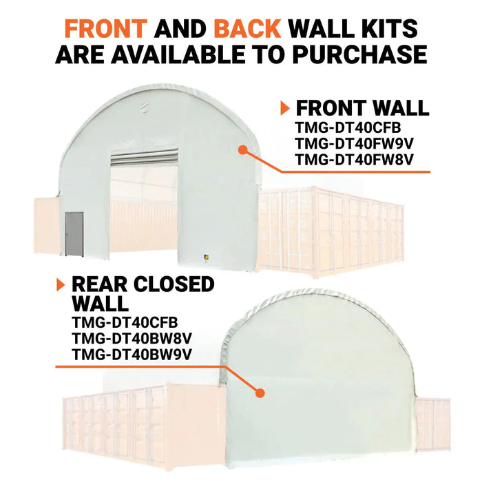 40' x 40' Dual Truss Container Shelter with Heavy Duty 21 oz PVC Cover, TMG-DT4041C (Previously DT4040C) TMG Industrial