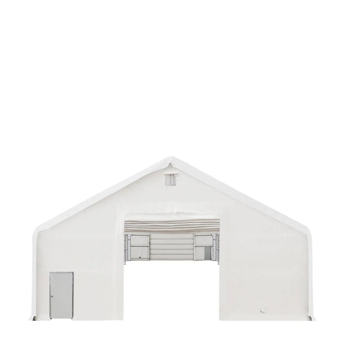 Snow Series™ 40' x 80' Dual Truss Storage Shelter, 35 PSF Snow Load Rated, Engineering Drawing, Heavy Duty 21 oz PVC Cover & Drive Through Doors, TMG-DTE4080-SR35