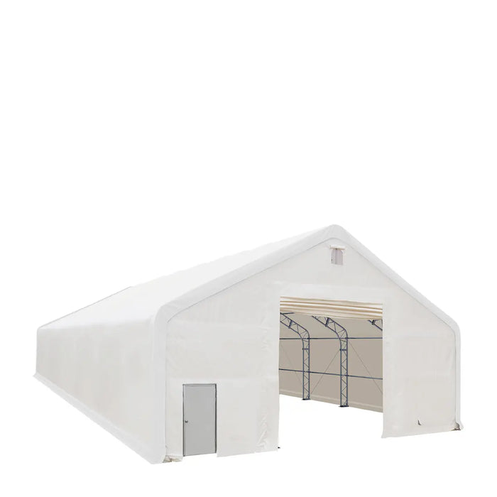 Snow Series™ 40' x 80' Dual Truss Storage Shelter, 35 PSF Snow Load Rated, Engineering Drawing, Heavy Duty 21 oz PVC Cover & Drive Through Doors, TMG-DTE4080-SR35
