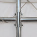 Snow Series 40' x 80' Dual Truss Storage Shelter welded steel joint and rope bracing.