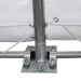 Close-up showing base plate and anchor bolts, Snow Series™ 40' x 80' Dual Truss Storage Shelter