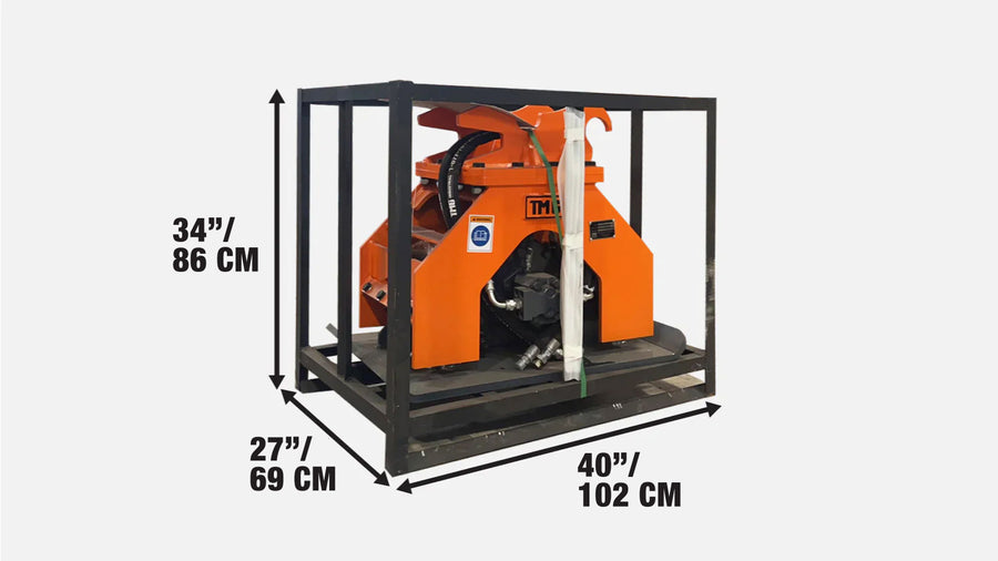 11,000-lbf Hydraulic Plate Compactor, 4-7 Ton Excavator Weight, 39" Compact Capacity, TMG-ECP41-shipping-info-image
