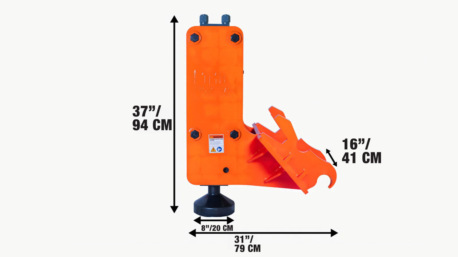 Excavator Hydraulic Post Pounder, 700 Ft-lb Energy Class, 500-900 BPM, 8