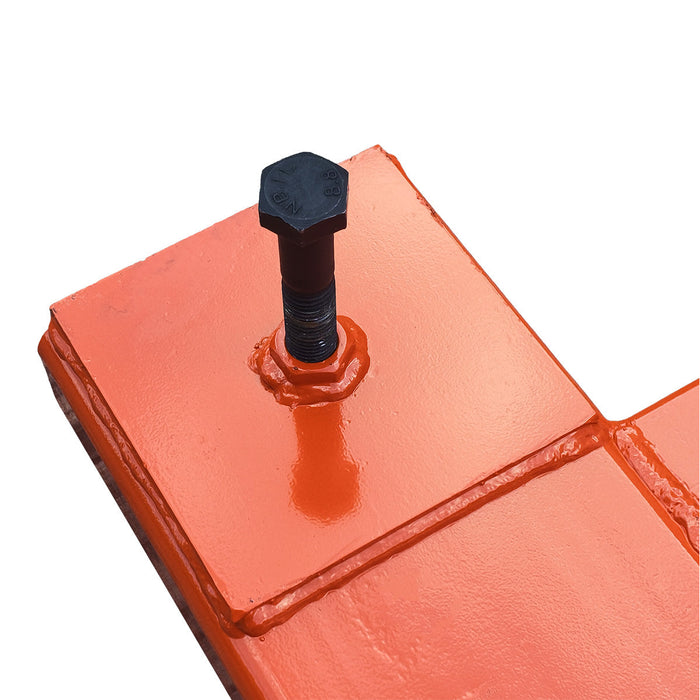 60" Forklift Snow Blade / Snow Pusher, 30° Left & Right, 60° Trip Angle, Bolt-On Cutting Edge, 2 - 3.5 Ton Forklift, TMG-FSB60