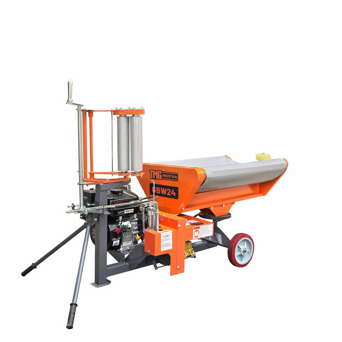 24" x 28" Bale Wrapper, 5.5 HP Gas Engine, Adjustable Film Layers, 20" - 24" Round Bales, TMG-GBW24