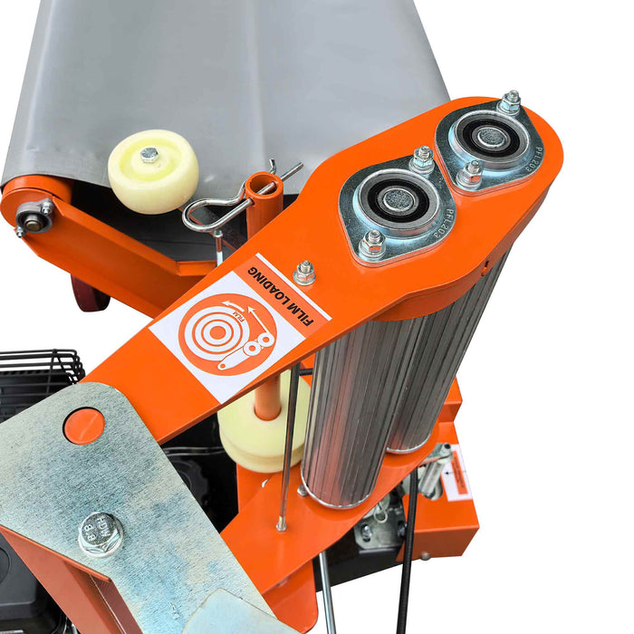 24" x 28" Bale Wrapper, 5.5 HP Gas Engine, Adjustable Film Layers, 20" - 24" Round Bales, TMG-GBW24