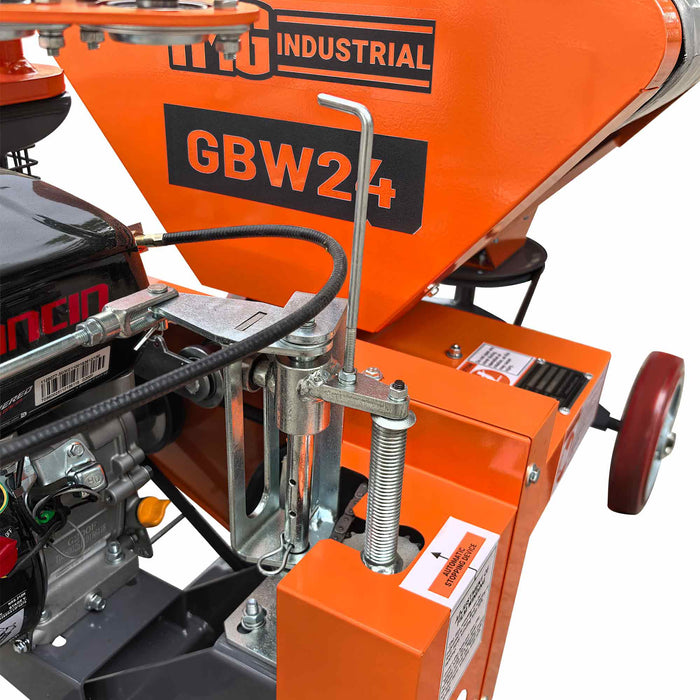 24" x 28" Bale Wrapper, 5.5 HP Gas Engine, Adjustable Film Layers, 20" - 24" Round Bales, TMG-GBW24