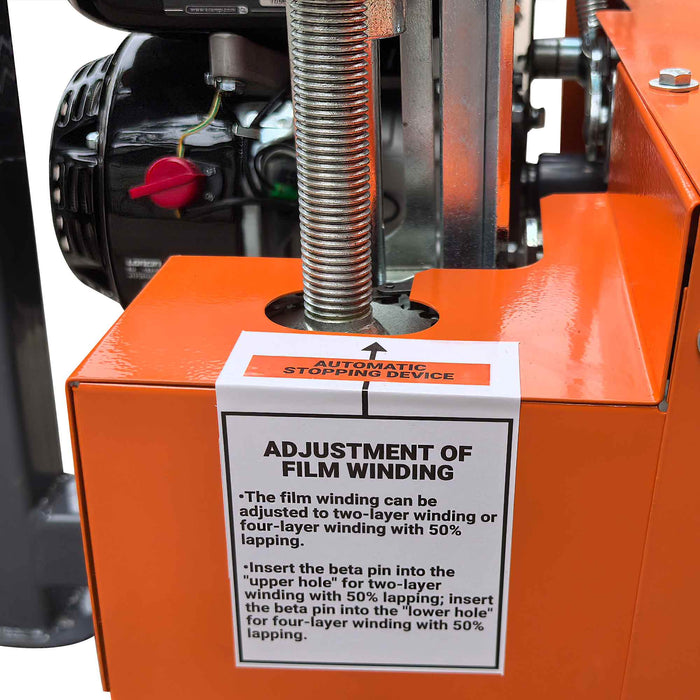 24" x 28" Bale Wrapper, 5.5 HP Gas Engine, Adjustable Film Layers, 20" - 24" Round Bales, TMG-GBW24
