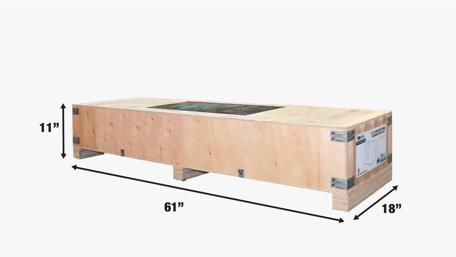 10’ x 10’ Tunnel Greenhouse Grow Tent w/Ripstop Leno Cover, Cold Frame, Roll-Up Mesh Windows, Round Top Roof, TMG-GH1010R-shipping-info-image