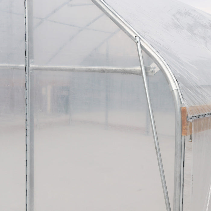 20' x 50' Tunnel Greenhouse Grow Tent w/12 Mil Ripstop Leno Mesh Cover, Cold Frame, Roll-up Windows, Peak Ceiling Roof, TMG-GH2050-V2 (Previously GH2050)
