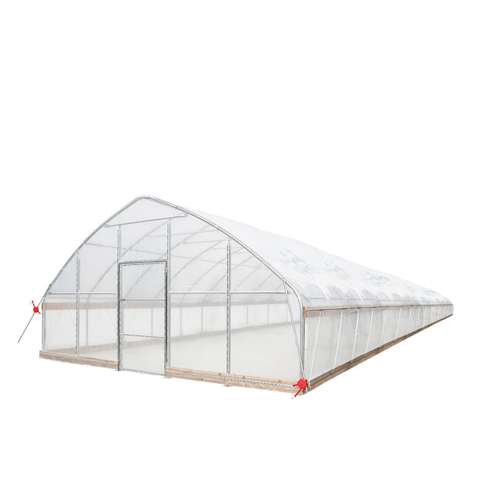 20' x 60' Tunnel Greenhouse Grow Tent w/12 Mil Ripstop Leno Mesh Cover, Cold Frame, Roll-up Windows, Peak Ceiling Roof, TMG-GH2060-V2 (Previously GH2060)