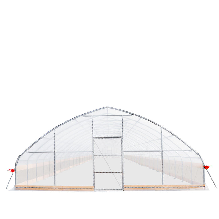 25' x 80' Tunnel Greenhouse Grow Tent w/6 Mil Clear EVA Plastic Film, Cold Frame, Hand Crank Roll-Up Sides, Peak Ceiling Roof, TMG-GH2580-V2 (Previously GH2580)