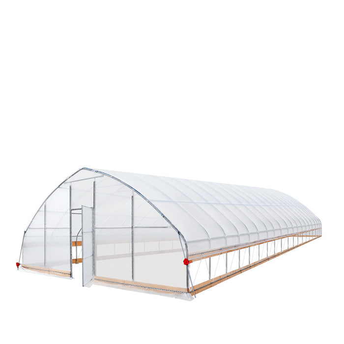 25' x 80' Tunnel Greenhouse Grow Tent w/6 Mil Clear EVA Plastic Film, Cold Frame, Hand Crank Roll-Up Sides, Peak Ceiling Roof, TMG-GH2580-V2 (Previously GH2580)