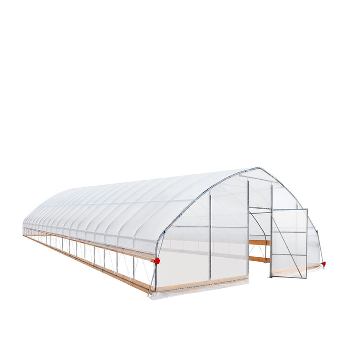25' x 80' Tunnel Greenhouse Grow Tent w/6 Mil Clear EVA Plastic Film, Cold Frame, Hand Crank Roll-Up Sides, Peak Ceiling Roof, TMG-GH2580-V2 (Previously GH2580)