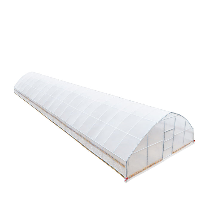 25' x 80' Tunnel Greenhouse Grow Tent w/6 Mil Clear EVA Plastic Film, Cold Frame, Hand Crank Roll-Up Sides, Peak Ceiling Roof, TMG-GH2580-V2 (Previously GH2580)