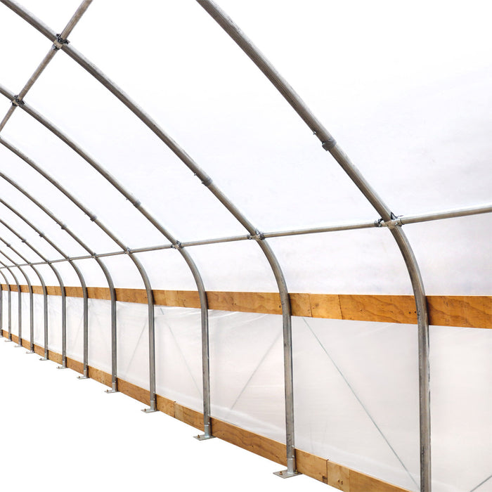 30' x 120' Commercial Tunnel Greenhouse with 6 Mil Clear Poly Covers and Roll-Up Sides TMG-GH30120-V2 (Previously GH30120)