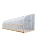 TMG-GHL1030-V2 10' x 30' lean-to greenhouse grow tent with 6 mil clear EVA film cover and hand crank roll-up side, view 2.