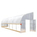 TMG-GHL1030-V2 10' x 30' lean-to greenhouse grow tent with 6 mil clear EVA film cover and hand crank roll-up side, view 6.