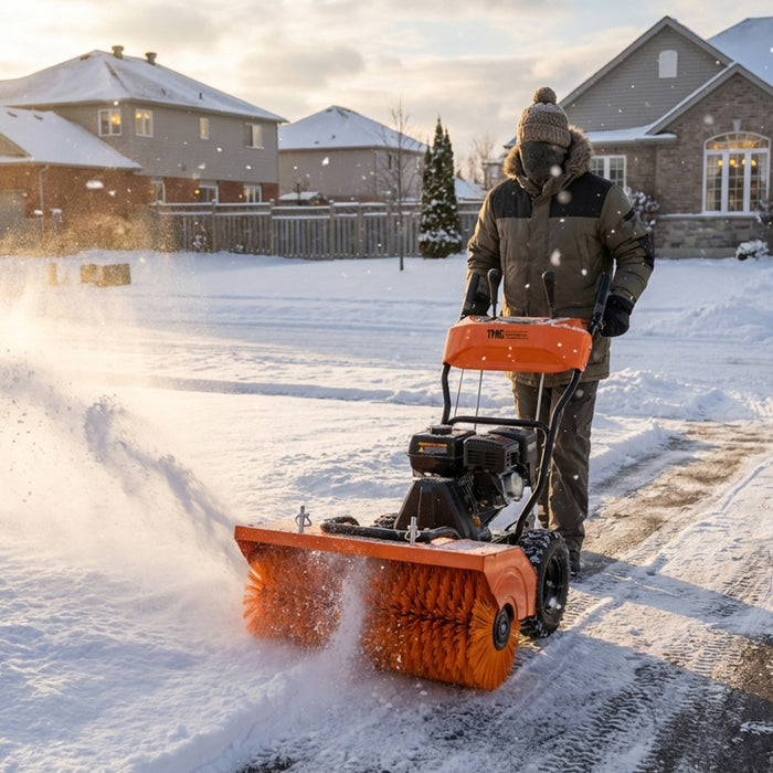 32" All Season Surface Rotary Brush/Snow Broom, Self-Propelled, Forward and Reverse, TMG-GSB32