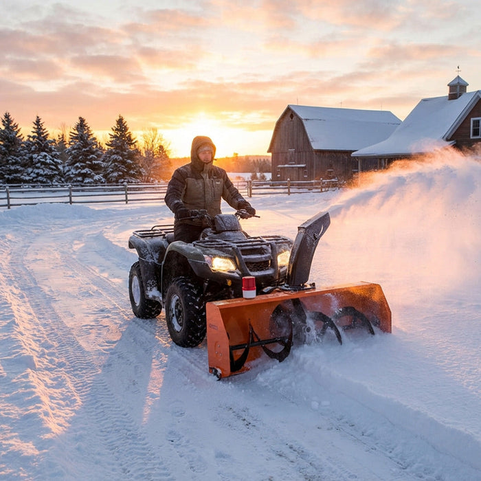 60" ATV/UTV Gas Powered Snow Blower, 12 HP Engine with Electric Start, Universal Mount Kit TMG-GSB60U TMG Industrial CA