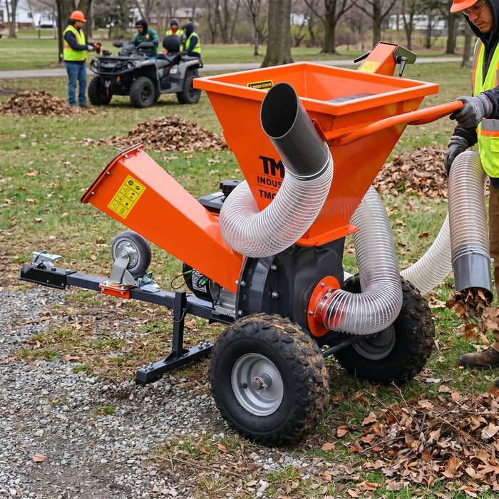 3" Wood Chipper, Shredder & Vacuum, ATV Tow-Behind, 7 HP Kohler Engine, 6" Suction Port, 8' Vacuum Hose, TMG-GWC3