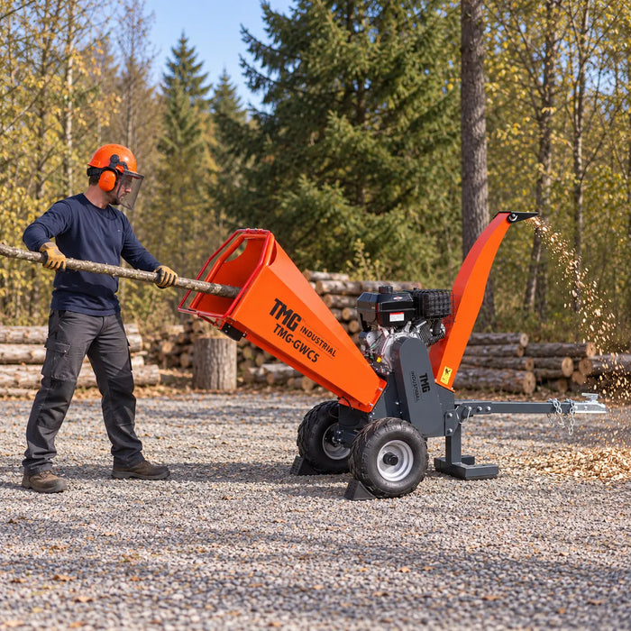 4-3/4" Wood Chipper with 13.5HP Briggs & Stratton Gas Engine, 2" Hitch Tow-Behind TMG-GWC5