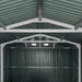 TMG Industrial 10’ x 20’ Metal Garage Shed with Double Front Doors, 7’8” Peak Height, Side Entry Door, 185 Sq-Ft Floor Space, TMG-MS1020A
