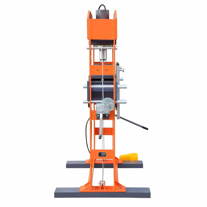 TMG Industrial 100 Ton Capacity Hydraulic Shop Press, Heavy Duty Pressing, Protective Grid Guard, Fully Welded H-Frame, Air & Manual Dual Operation, TMG-SP100