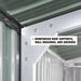 TMG Industrial 13’ x 20’ Metal Garage Shed with Double Front Doors, 7’9” Peak Height, Side Entry Door, 240 Sq-Ft Floor Space, TMG-MS1320A
