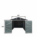 TMG Industrial 13’ x 20’ Metal Garage Shed with Double Front Doors, 7’9” Peak Height, Side Entry Door, 240 Sq-Ft Floor Space, TMG-MS1320A