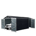 TMG Industrial 13’ x 20’ Metal Garage Shed with Double Front Doors, 7’9” Peak Height, Side Entry Door, 240 Sq-Ft Floor Space, TMG-MS1320A