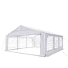 20' x 20' Heavy Duty Outdoor Party Tent with Removable Sidewalls and Roll-Up Doors, PE tarpaulin fabric, 6'6" Overhead, 10' Peak Ceiling, TMG-PT2020F