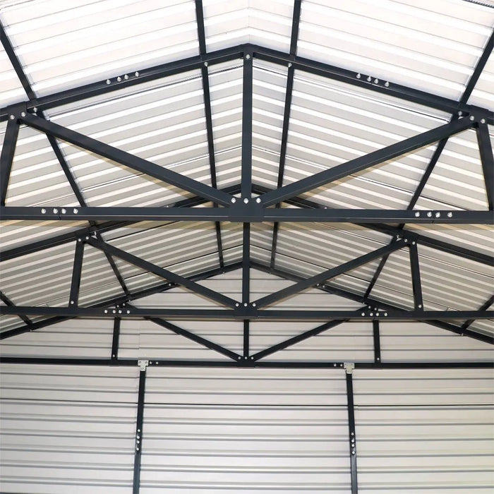 20' x 30' Metal Garage Shed, 11'10" Large Front Door, Side Entry, Window and 13' Peak Height, TMG-MS2030-D1 TMG Industrial CA